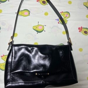 Black Leather Shoulder Bag